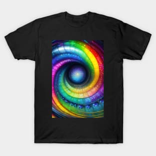 Cosmic Rainbow Swirls T-Shirt
